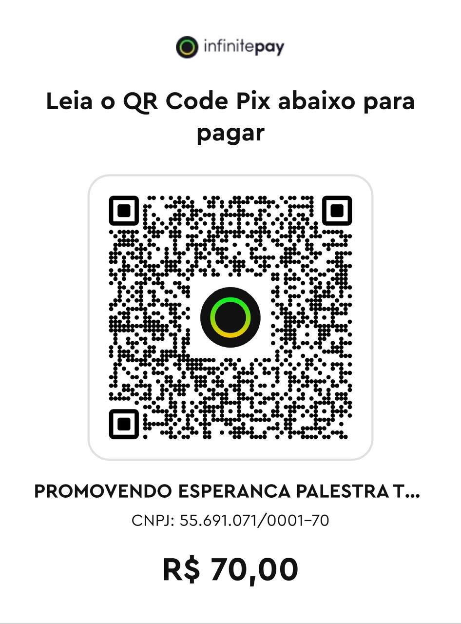 QR Code InfinitePay para pagamento do seminário